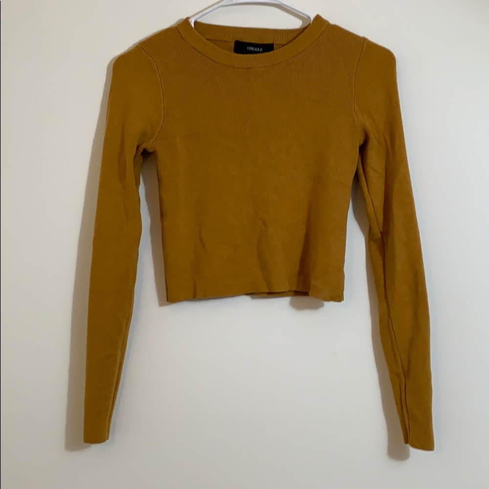 Forever 21 Mustard Crop Top